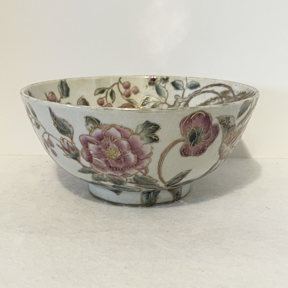 Toyo Trading Co Ornate Decorative Centerpiece Bowl Texture Gold Accent 3.5x8" - Picture 2 of 13
